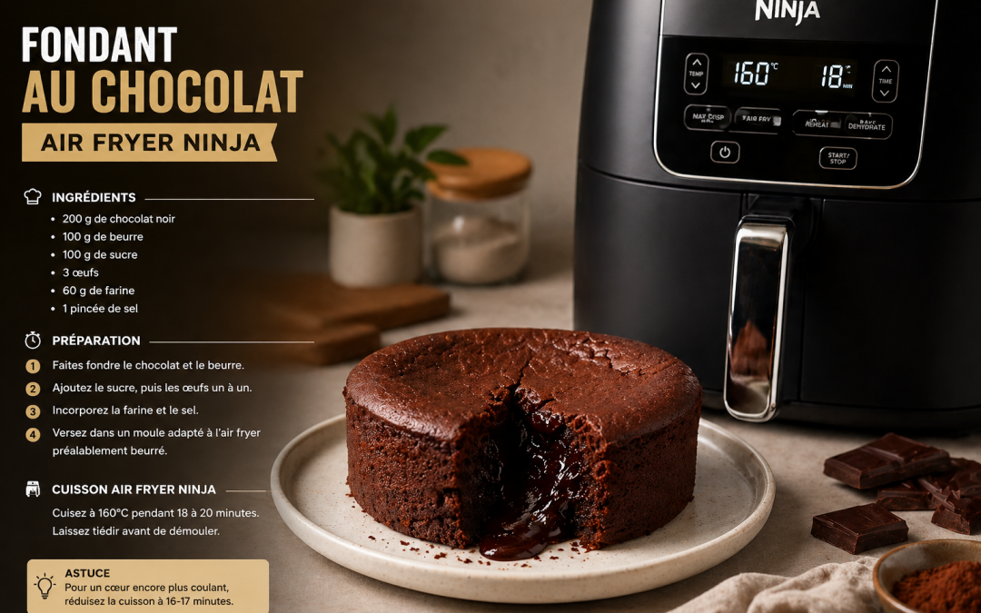 Comment réussir un fondant au chocolat avec un air fryer ninja