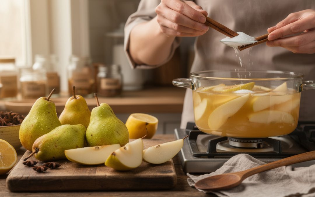 Comment préparer des poires au sirop maison facilement