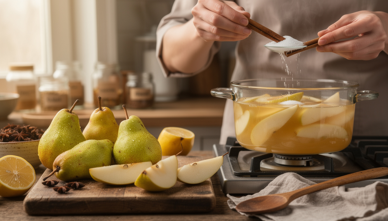 apprenez à préparer facilement des poires au sirop maison avec notre recette simple et rapide. profitez d'un dessert gourmand et naturel en quelques étapes.