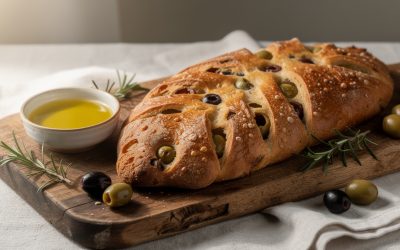 Recette facile de fougasse aux olives pour un apéritif réussi