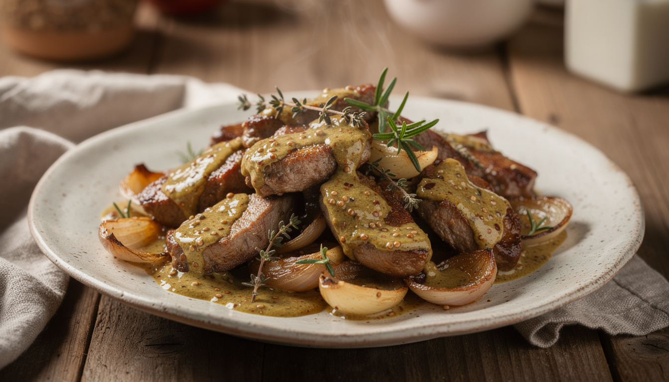 découvrez une recette facile et rapide de sauté de porc à la moutarde pour un repas savoureux et plein de goût. parfaite pour toutes les occasions !