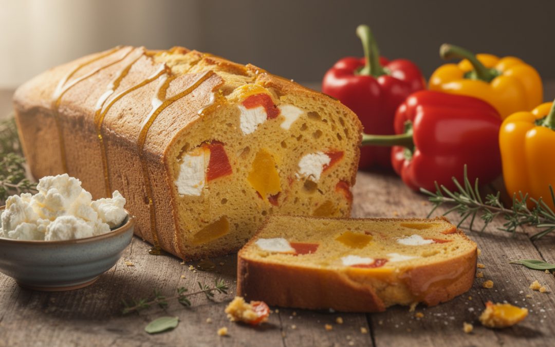 Cake au chèvre et poivron : une recette savoureuse et facile
