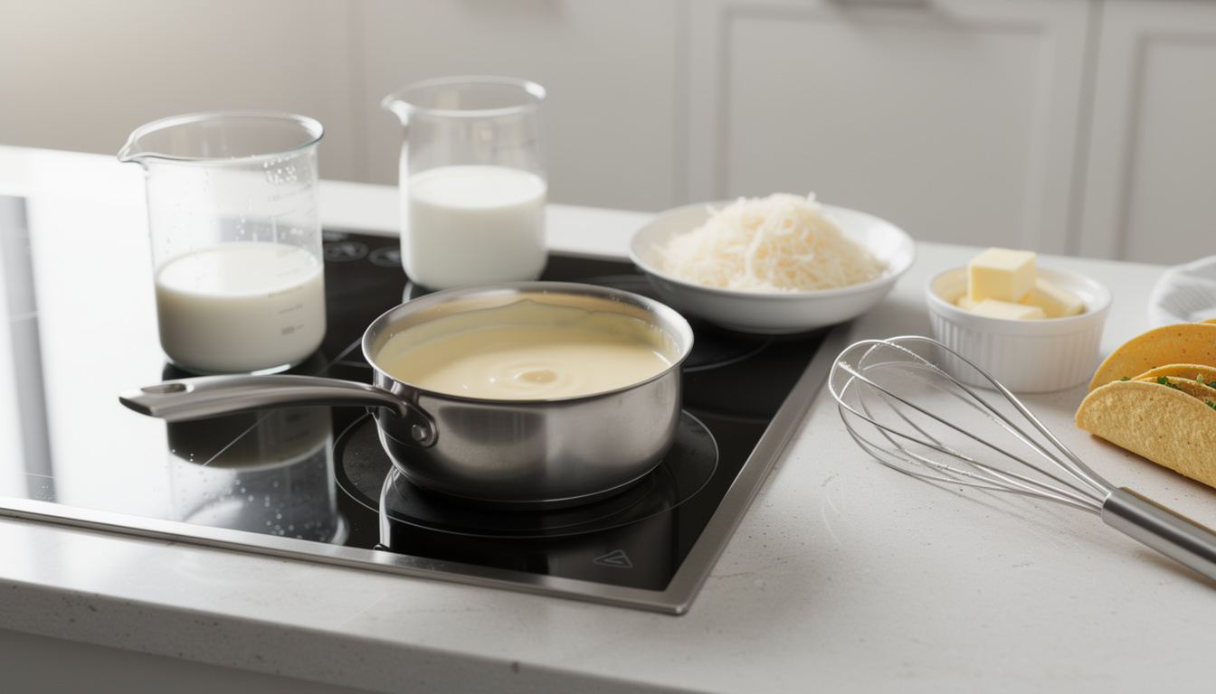 Comment préparer une sauce fromagère pour tacos à base de lait apprenez à préparer une délicieuse sauce fromagère pour tacos à base de lait, facile et rapide, idéale pour sublimer vos plats mexicains maison.