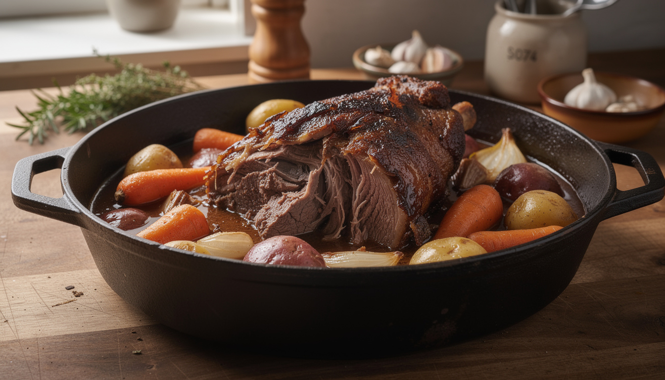 découvrez nos astuces pour réussir parfaitement une épaule de chevreuil cuite à la cocotte en fonte, tendre et savoureuse, idéale pour un repas d'exception.