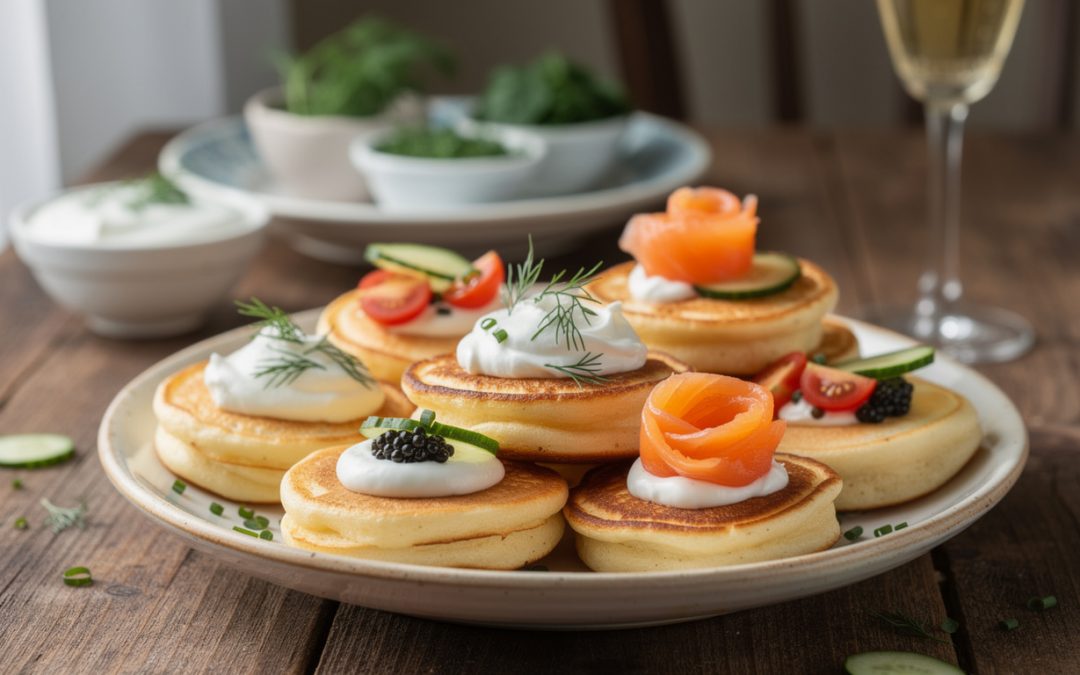 Recette facile de blinis au yaourt pour un apéritif gourmand