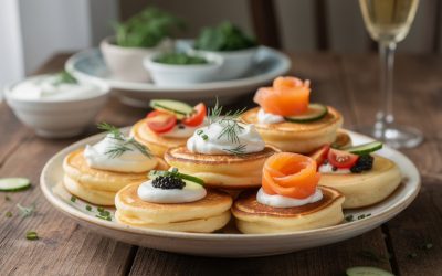 Recette facile de blinis au yaourt pour un apéritif gourmand