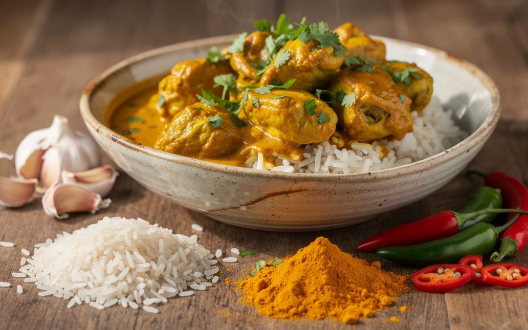 Recette facile de riz au curry et poulet pour un repas savoureux