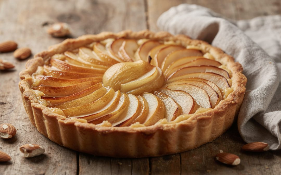 Recette facile de tarte poires amandes pour un dessert gourmand
