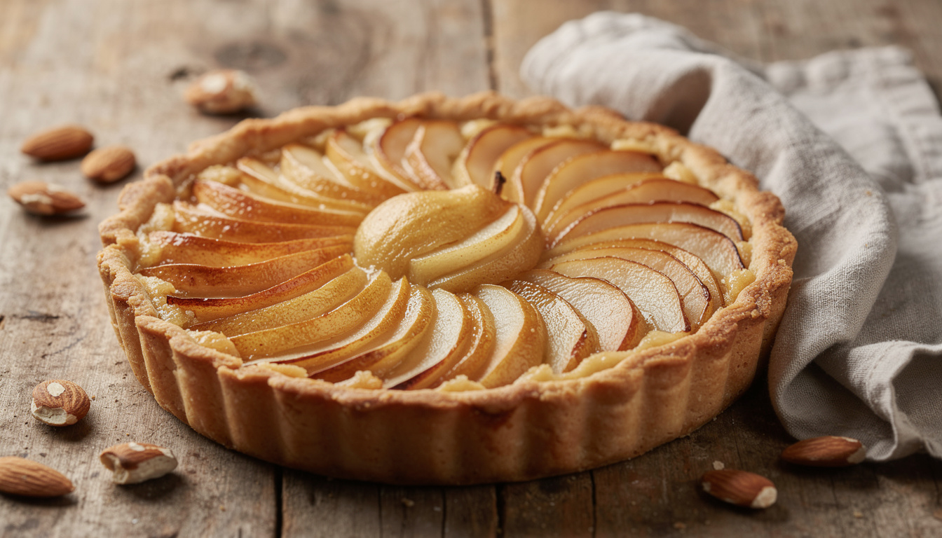 découvrez notre recette facile de tarte poires amandes, un dessert gourmand et rapide à préparer pour régaler toute la famille.