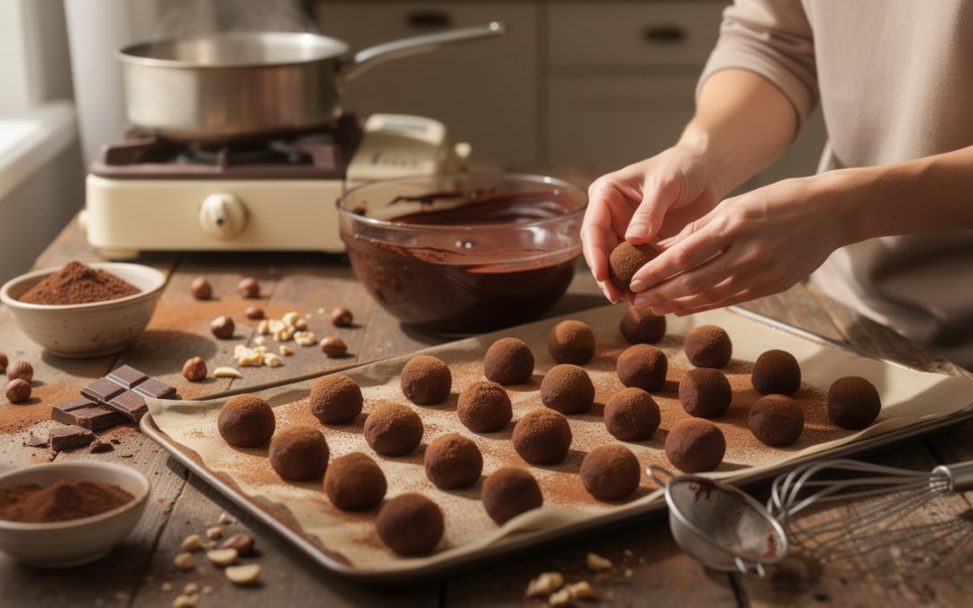 Recette facile pour préparer des truffes au chocolat maison