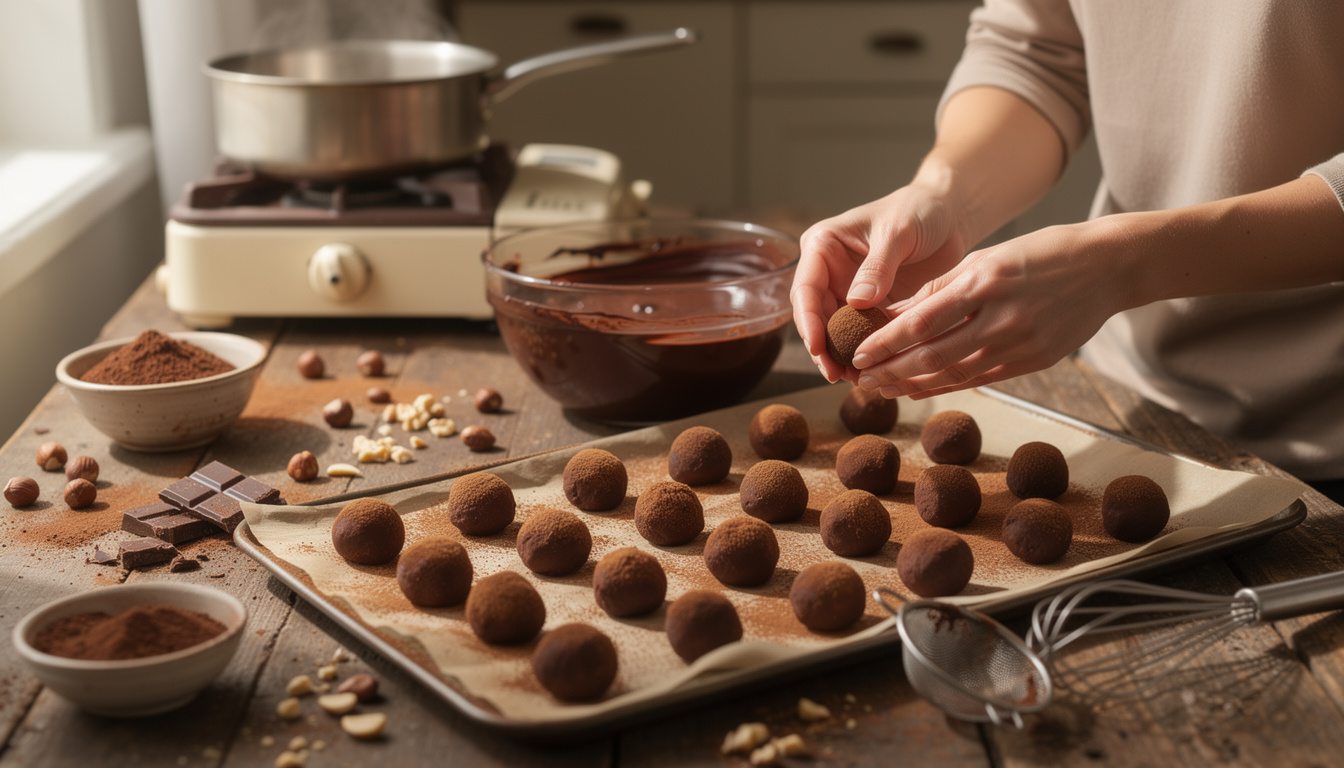 Recette facile pour préparer des truffes au chocolat maison découvrez une recette facile et rapide pour préparer des truffes au chocolat maison délicieuses et fondantes, parfaites pour toutes les occasions gourmandes.