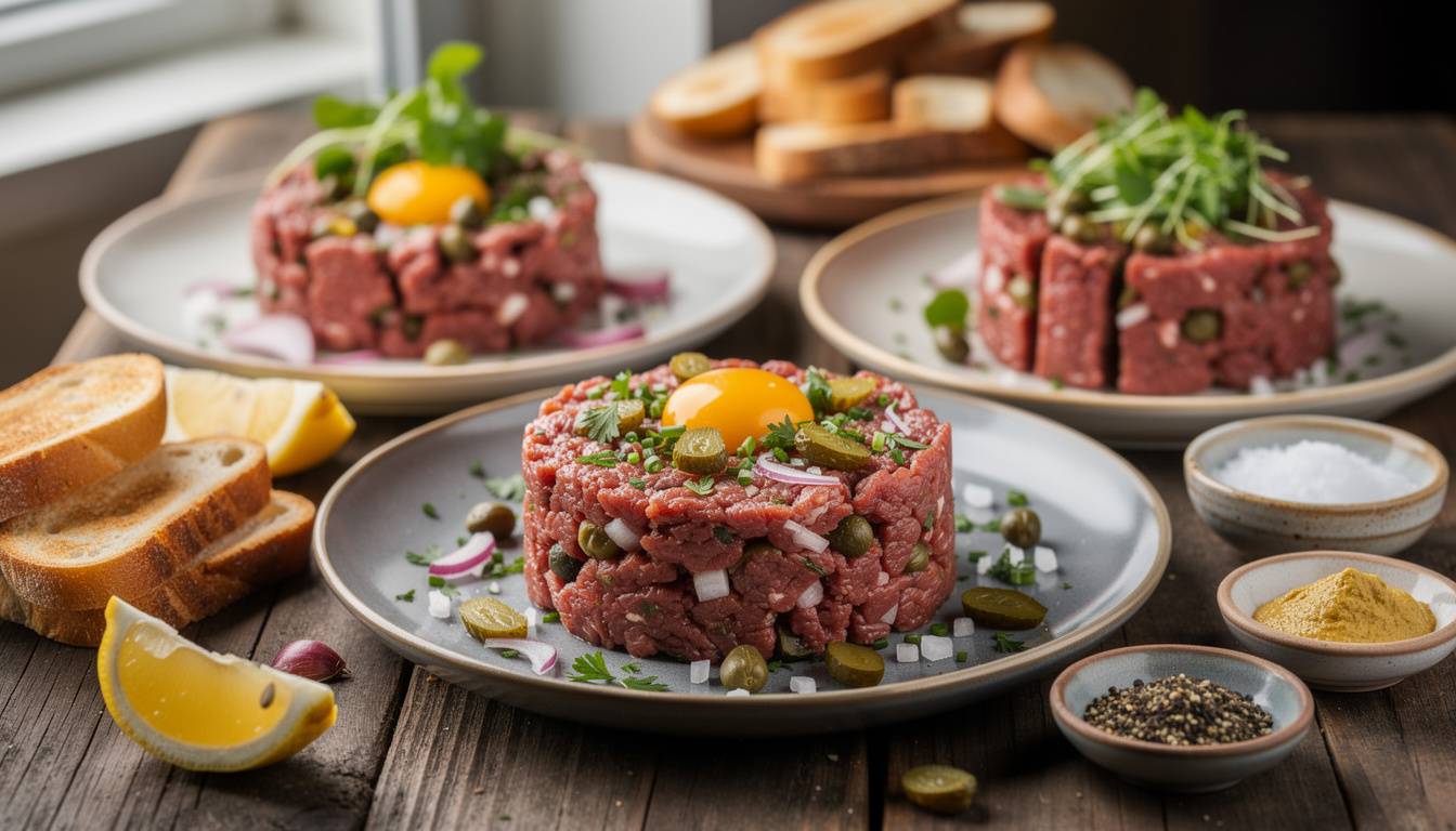Recettes de tartare de boeuf : les meilleures façons de le préparer découvrez nos recettes de tartare de bœuf pour apprendre les meilleures façons de le préparer, fraîches et savoureuses, parfaites pour toutes les occasions.