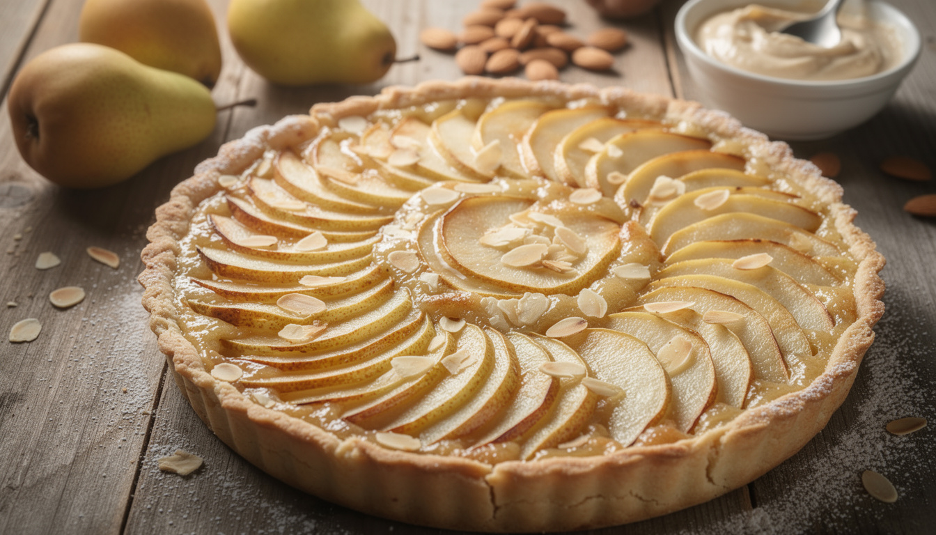 Tarte aux poires et amandes : recette facile et délicieuse découvrez notre recette facile et délicieuse de tarte aux poires et amandes, parfaite pour un dessert gourmand et rapide à préparer.