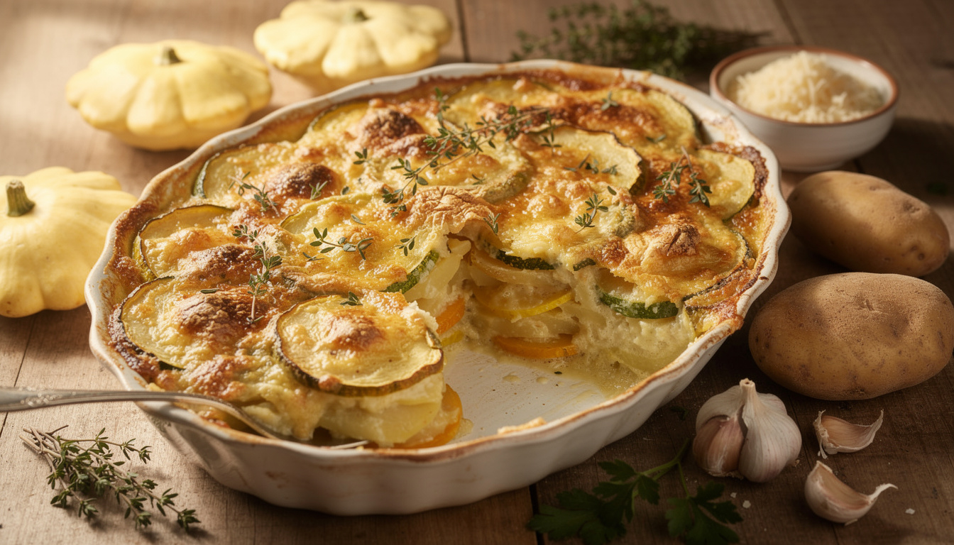 Comment préparer un gratin de patisson et pomme de terre savoureux découvrez une recette facile et savoureuse pour préparer un gratin de patisson et pomme de terre, parfait pour un repas réconfortant et gourmand.