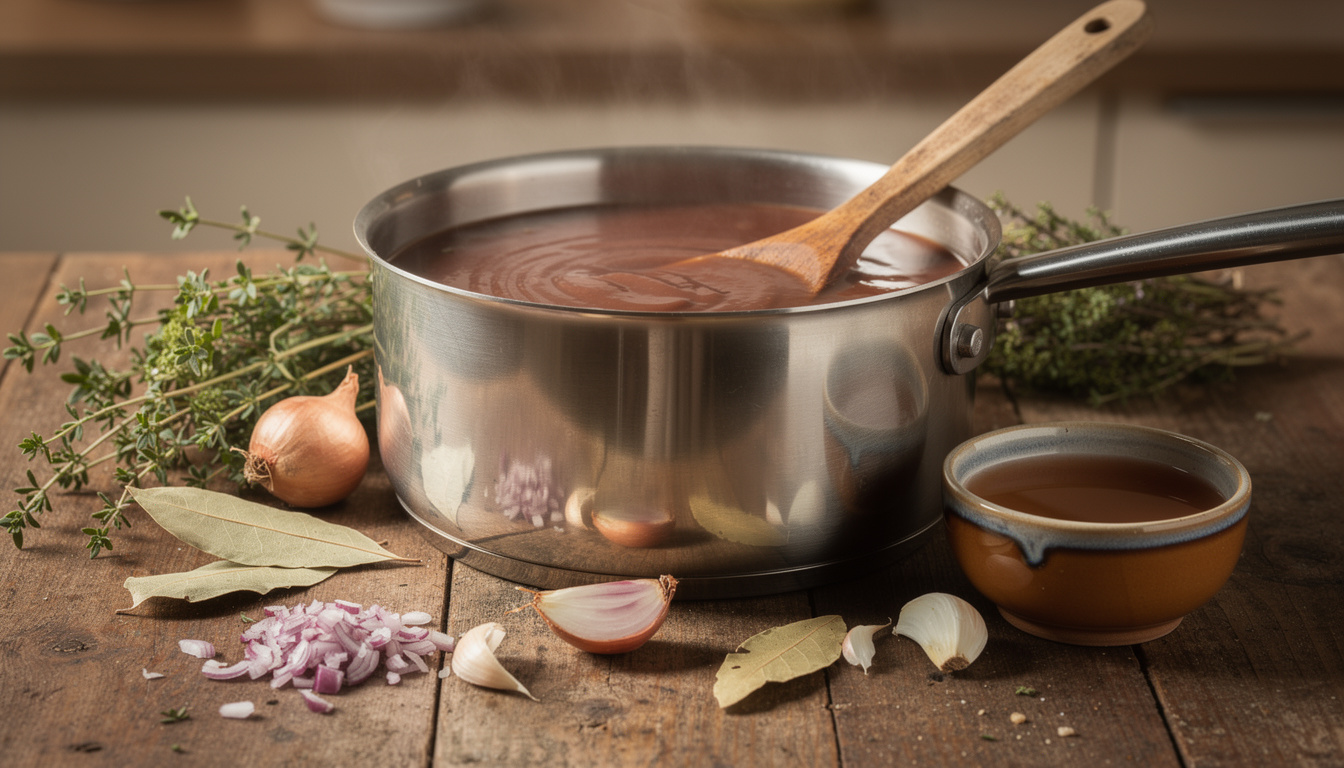 Comment préparer une sauce savoureuse avec un fond de veau apprenez à préparer une sauce savoureuse et riche en goût grâce à un fond de veau, idéal pour sublimer vos plats avec une touche authentique et raffinée.
