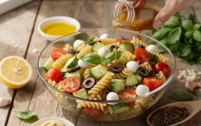 Comment réussir la vinaigrette parfaite pour une salade de pâtes fraîche et savoureuse