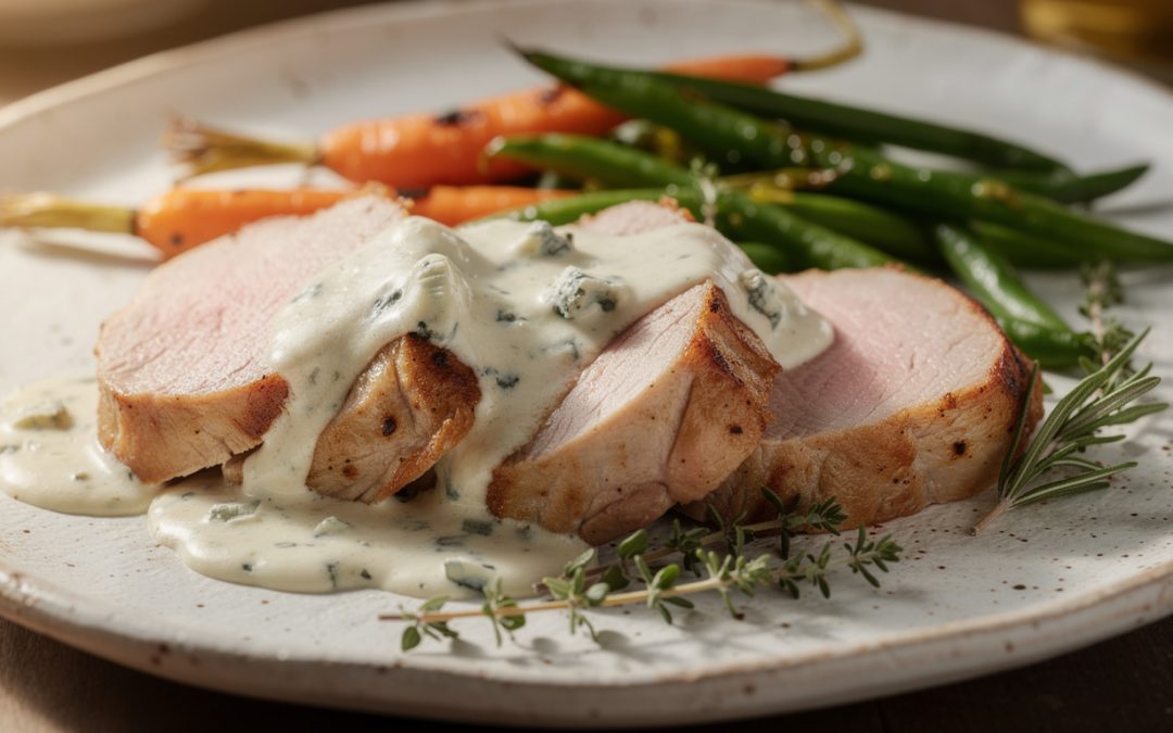 Filet mignon de porc au roquefort : recette facile et savoureuse