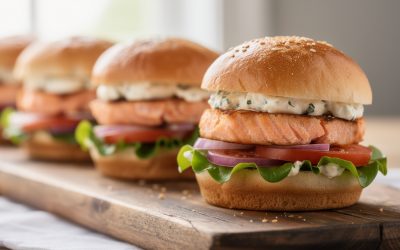 Mini burger saumon boursin : une recette fraîche et gourmande à découvrir