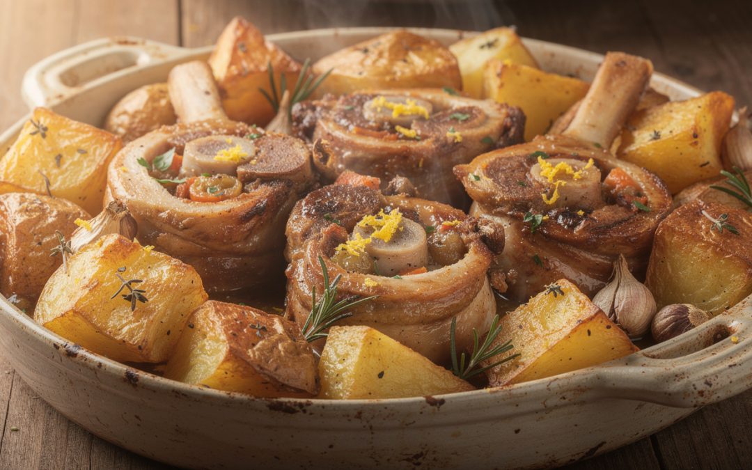 Osso bucco de dinde au four avec pommes de terre : une recette facile et savoureuse