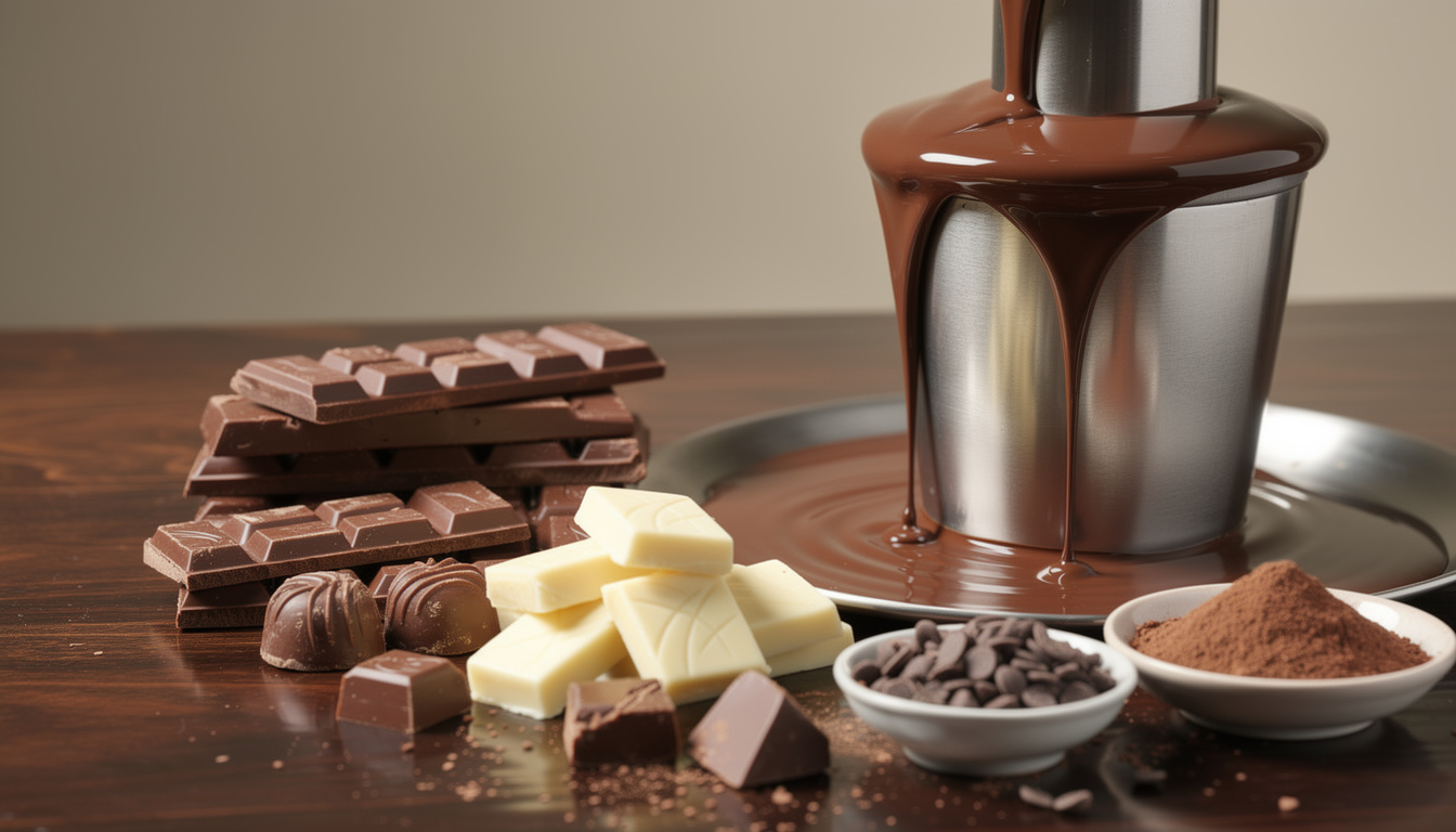 Quel chocolat choisir pour une fontaine à chocolat réussie découvrez quel chocolat choisir pour une fontaine à chocolat réussie et fondante. conseils et astuces pour un résultat parfait et gourmand.