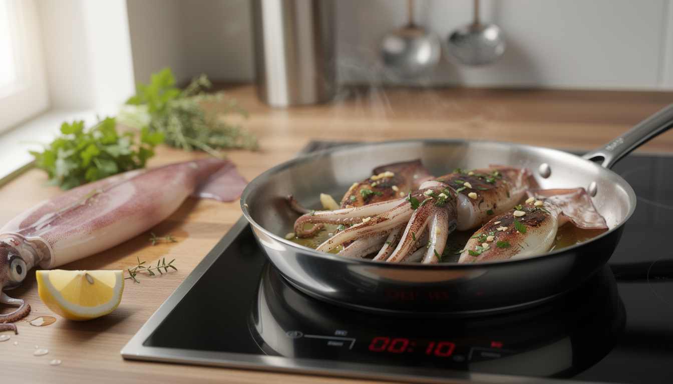 Quel est le temps de cuisson idéal pour les tentacules d’encornet découvrez le temps de cuisson parfait pour des tentacules d'encornet tendres et savoureuses, afin de réussir vos recettes de fruits de mer avec facilité.