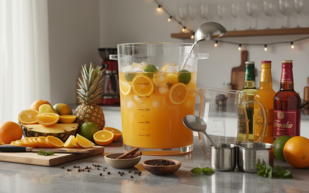 Recette punch pour 50 litres : astuces et conseils pour réussir votre préparation