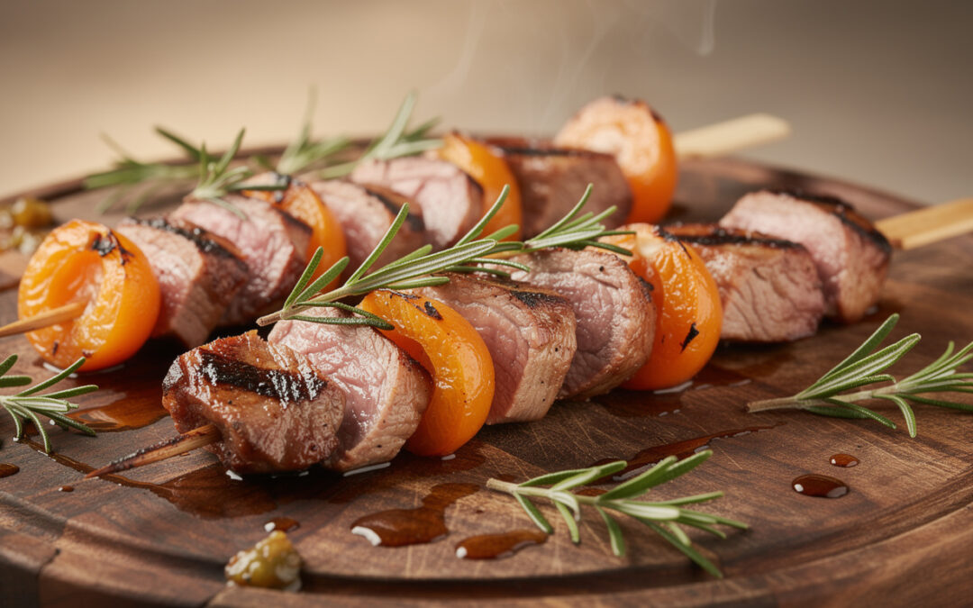 Brochette de magret de canard aux abricots et romarin : recette et astuces