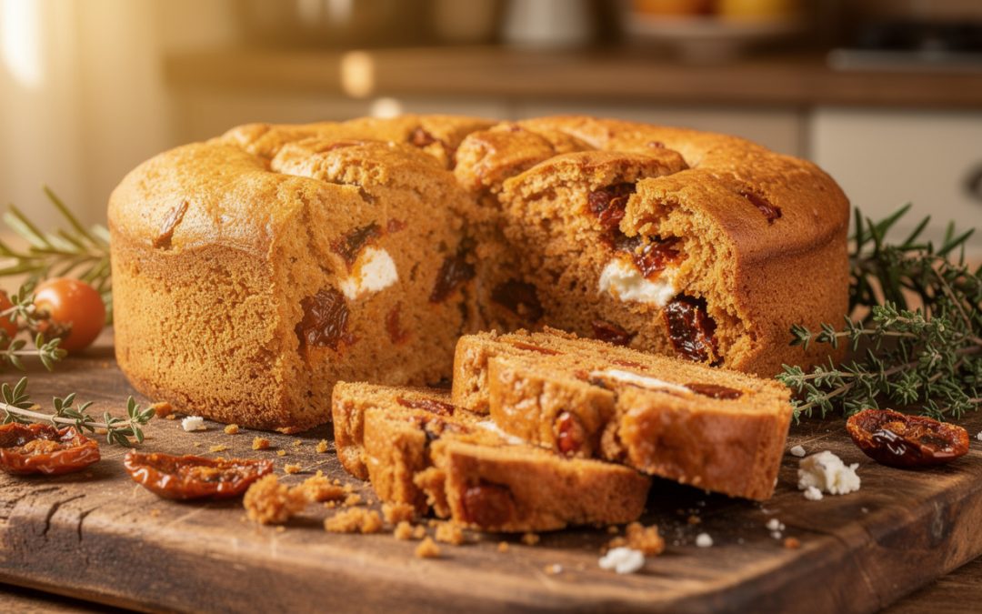 Cake salé tomate séchée chèvre : recette simple et savoureuse