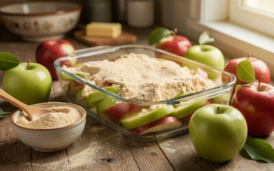 Comment préparer un crumble pomme et poudre d’amande sans farine