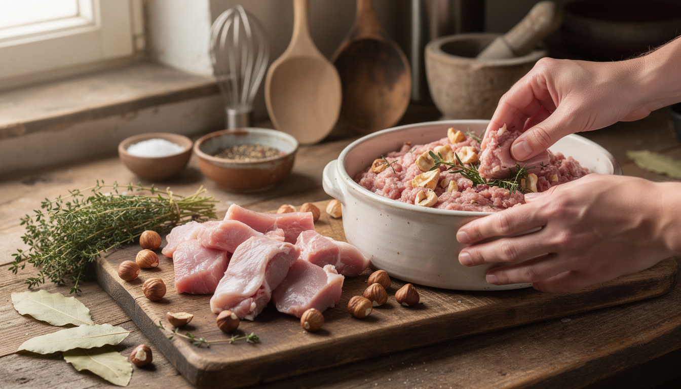 Comment préparer une terrine de lapin aux noisettes savoureuse découvrez comment préparer une terrine de lapin aux noisettes savoureuse avec notre recette facile et gourmande, parfaite pour un repas convivial.
