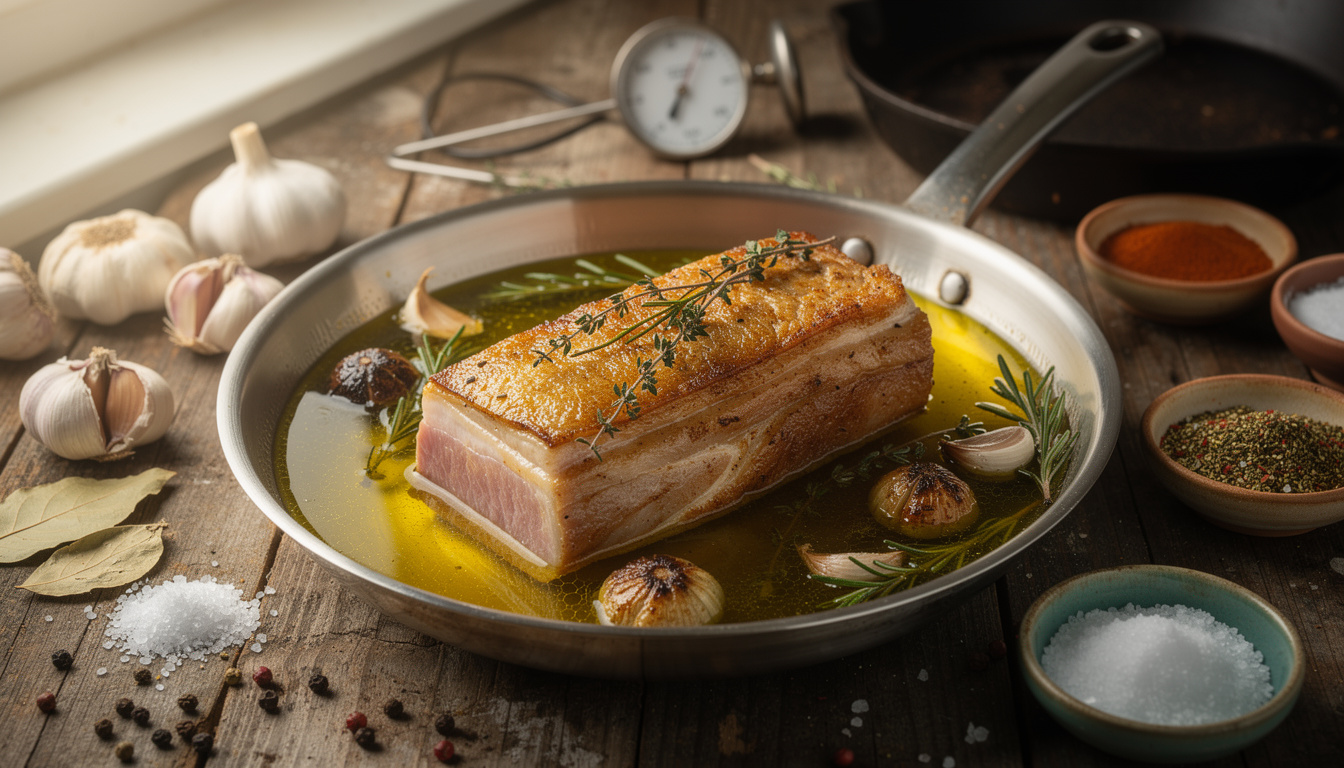 Comment réussir un confit de longe de porc savoureux découvrez nos astuces et étapes simples pour réussir un confit de longe de porc savoureux, tendre et plein de saveurs, parfait pour vos repas gourmands.