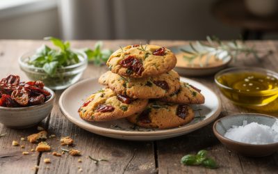 Découvrez comment préparer des cookies salés aux tomates séchées pour un apéritif réussi
