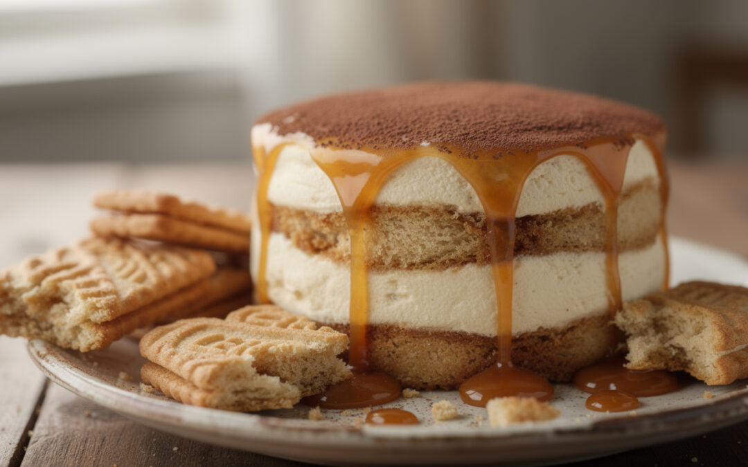 Découvrez la recette du tiramisu caramel beurre salé et palet breton pour un dessert gourmand