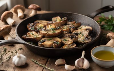 Fricassée de cèpes à la poêle : recette simple et savoureuse pour réussir