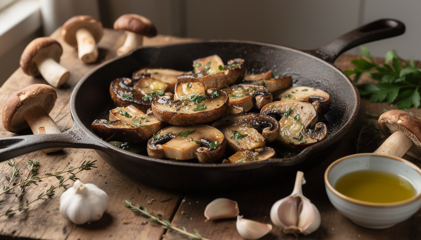Fricassée de cèpes à la poêle : recette simple et savoureuse pour réussir découvrez notre recette simple et savoureuse de fricassée de cèpes à la poêle, idéale pour réussir un plat gourmand aux saveurs authentiques de la forêt.