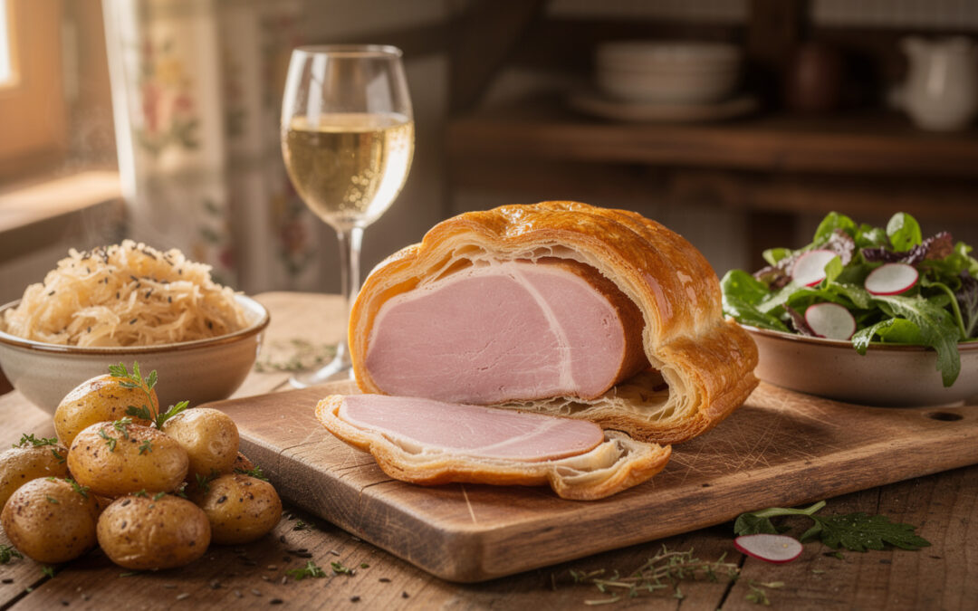 Jambon en croûte alsacien : idées d&rsquo;accompagnement savoureux pour un repas réussi