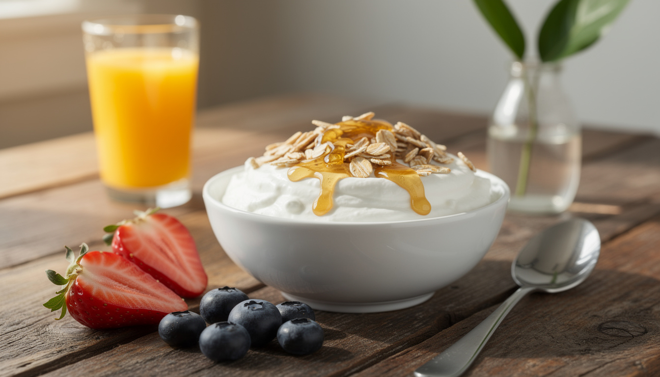 Petit dĂ©jeuner sain : fromage blanc et flocon d’avoine pour bien commencer la journĂ©e dĂ©couvrez un petit dĂ©jeuner sain et Ă©quilibrĂ© avec du fromage blanc et des flocons d'avoine, idĂ©al pour bien dĂ©marrer votre journĂ©e avec Ă©nergie.