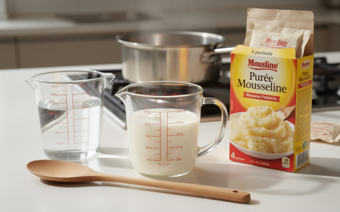 Quelle quantité de lait et d&rsquo;eau pour une purée mousline pour 4 personnes