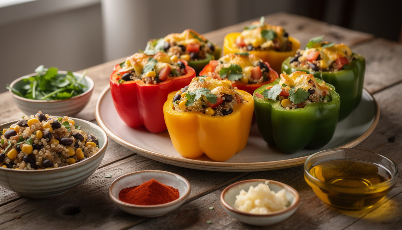Recette de poivron farci végétarien : astuces et variantes savoureuses découvrez notre recette de poivron farci végétarien, accompagnée d'astuces pratiques et de variantes savoureuses pour un plat coloré et gourmand.