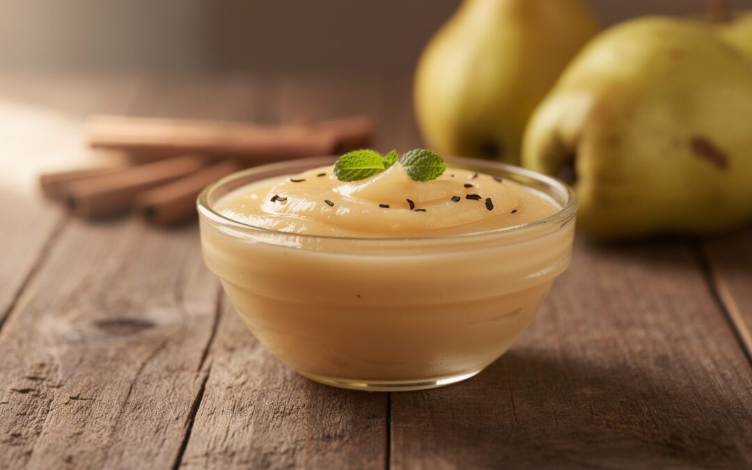 Recette facile de purée de poire pour un dessert gourmand