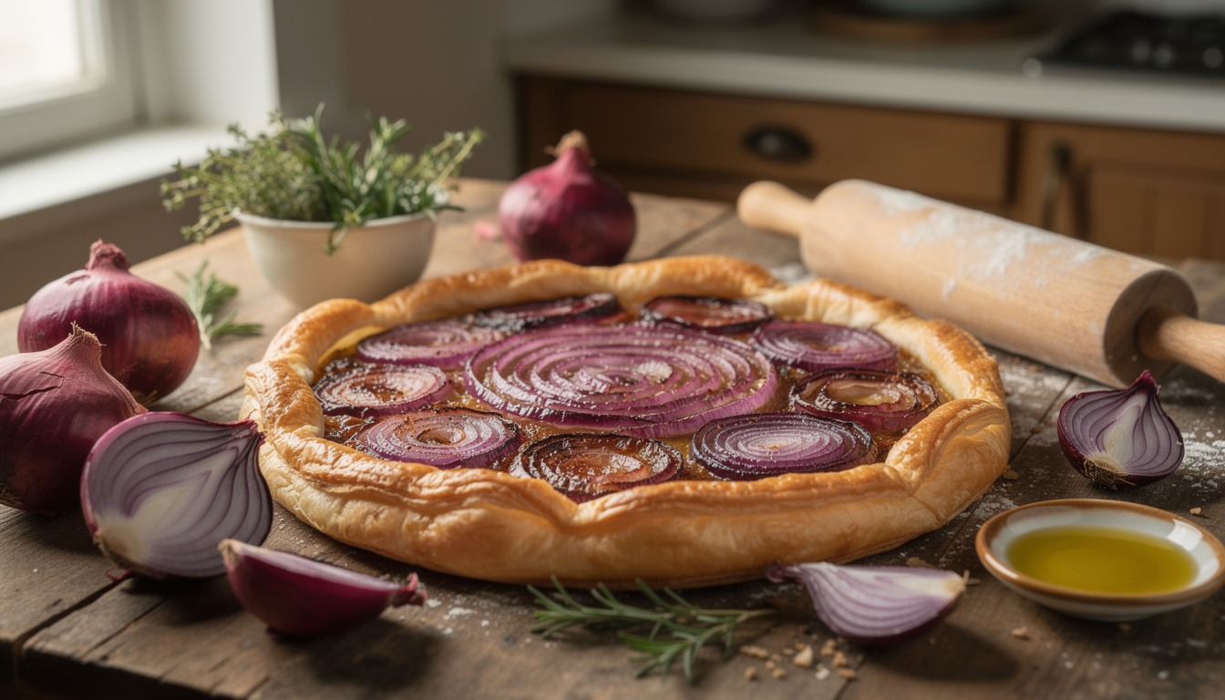Tarte aux oignons rouge : recette facile et astuces pour réussir découvrez notre recette facile de tarte aux oignons rouges avec des astuces simples pour réussir à coup sûr un plat savoureux et gourmand.