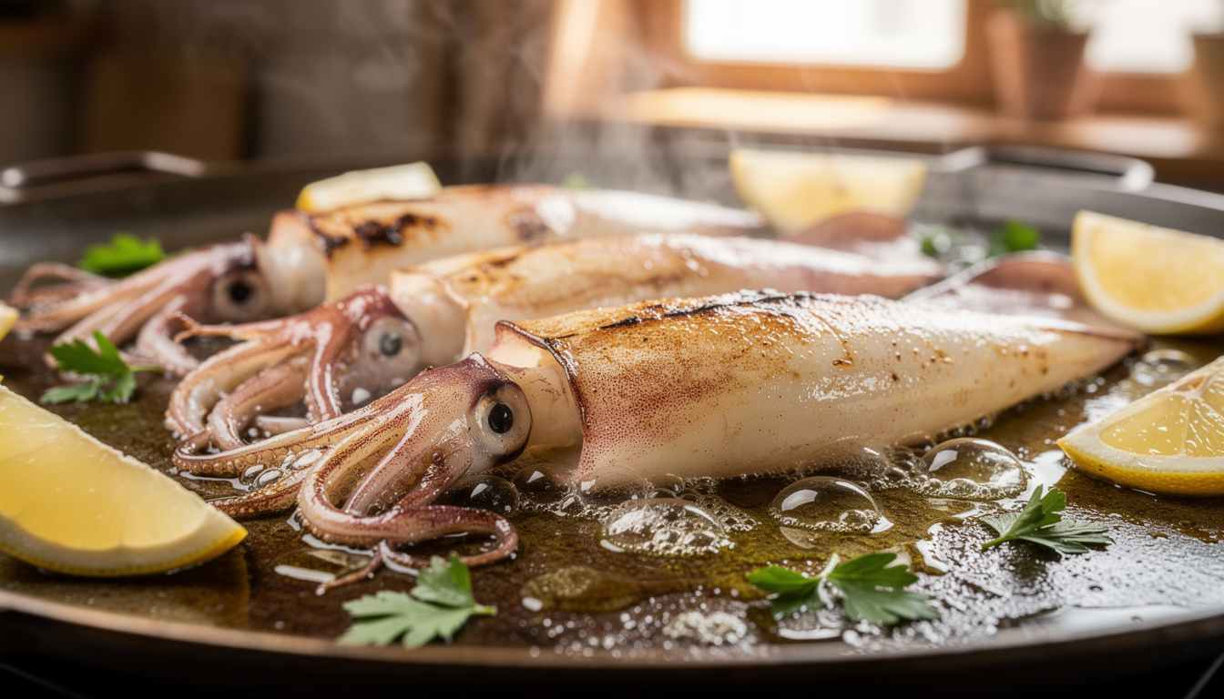 découvrez nos conseils pour réussir la cuisson de l'encornet à la plancha et savourer un plat délicieux, tendre et plein de saveurs.