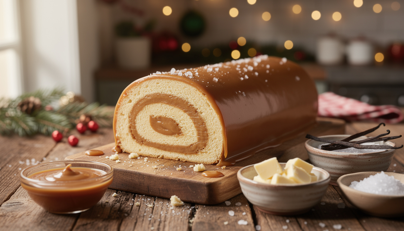 DĂ©couvrez la recette facile de la bĂ»che vanille caramel beurre salĂ© apprenez Ă rĂ©aliser facilement une dĂ©licieuse bĂ»che vanille caramel beurre salĂ©, idĂ©ale pour vos fĂȘtes gourmandes et vos moments de convivialitĂ©.