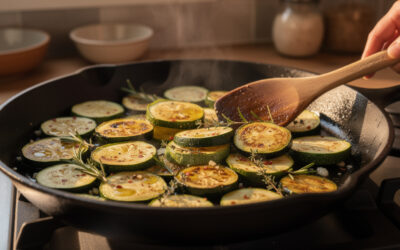 Donner du goĂ»t aux courgettes Ă la poĂȘle : astuces simples et efficaces