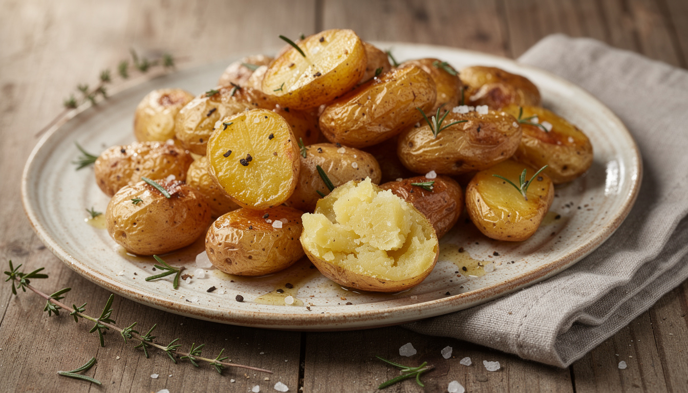 découvrez nos conseils pour réussir des pommes de terre grenaille au four, dorées et croustillantes à l’extérieur, fondantes à cœur.